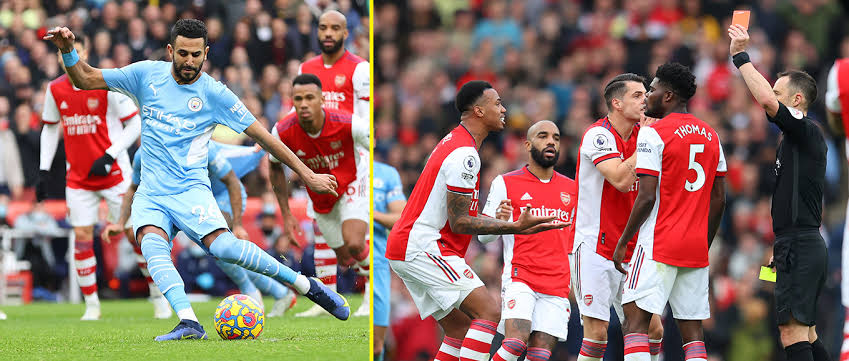 Manchester City Defeats 10-Man Arsenal In Controversial Circumstances