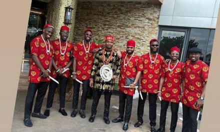 Ndidi, Iheanacho, Chukwueze, Onazi Celebrate Comedia, Funny Bone As He Tied Nuptial Nut