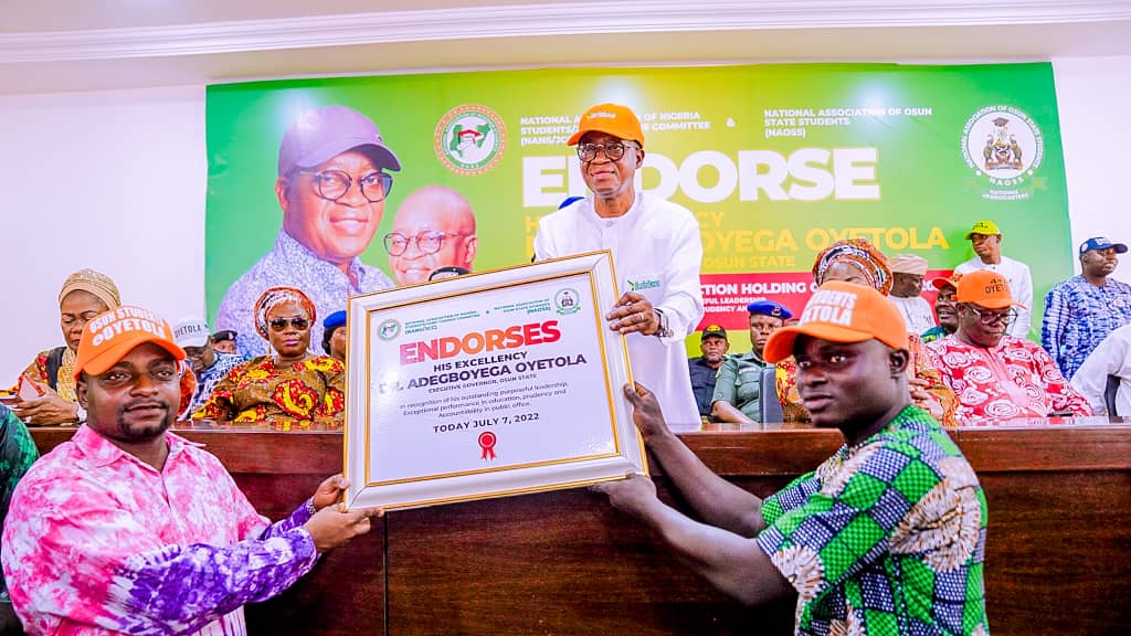 Osun 22: Over 200,000 Students Endorse Governor Oyetola For Second Term