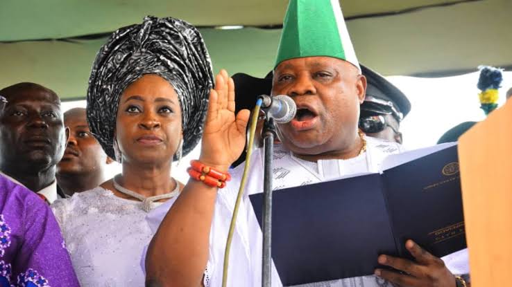 Reaction Trails Aregbesola’s Allies Presence At Governor Adeleke’s Inauguration