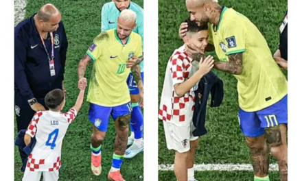 Ivan Perisic Son, Leo, Consoles Neymar After Loss To Croatia