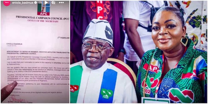 Actress, Eniola Badmus Bags Appointment Into Tinubu/Shettima Presidential Campaign Council
