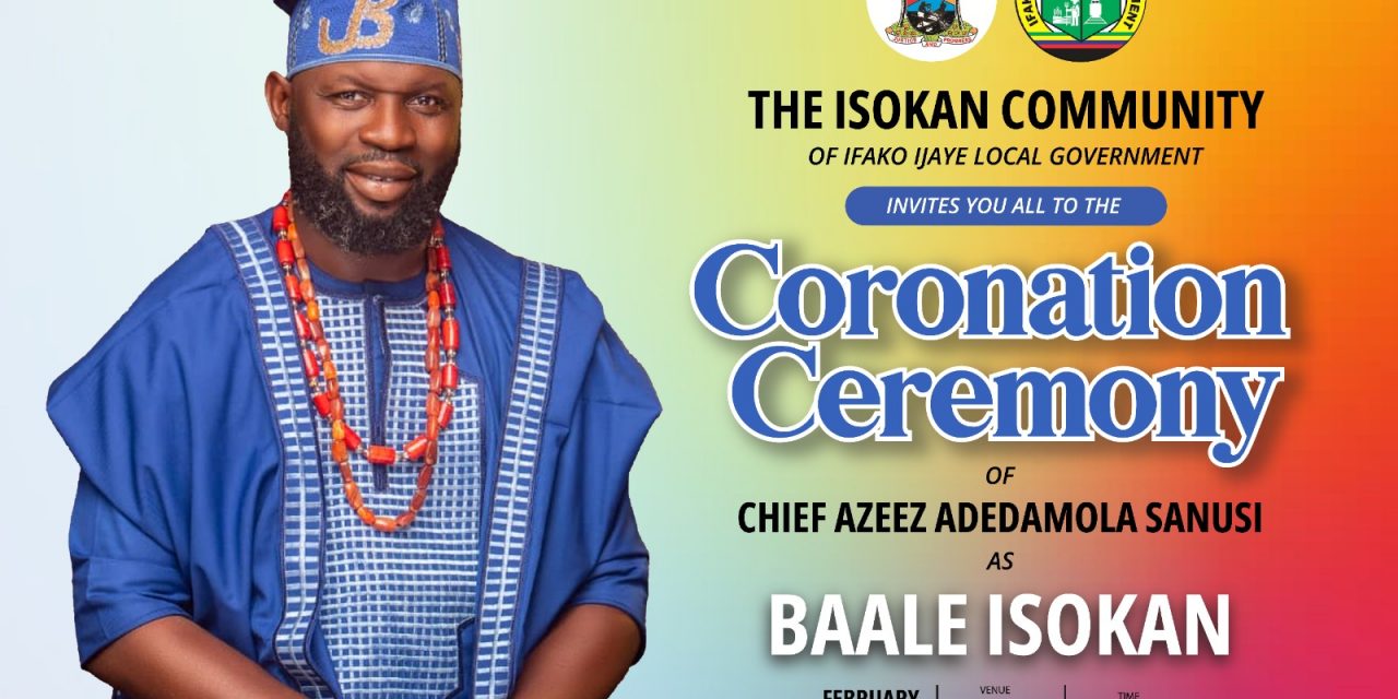 Isokan Community Gets New Baale, As Chief Azeez Sanusi Is Set For Coronation