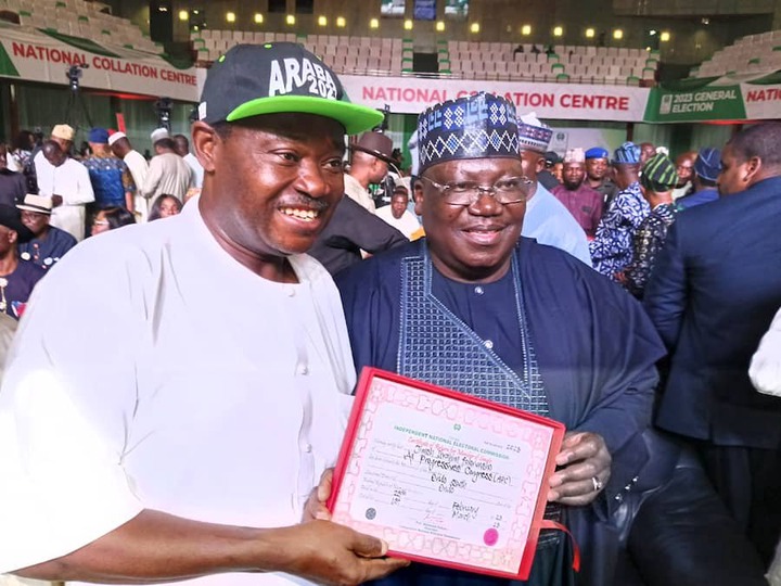 Jimoh Ibrahim Collects INEC Certificate Of Return