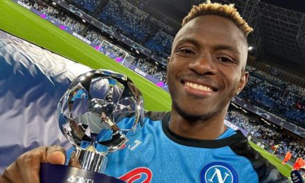 Osimhen Scores Brace Against Frankfurt, Set UCL Record