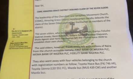 CSMC Amazing Grace District Disassociate Self From Seven Elders, Debunk Claims