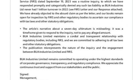 BUA React To Sahara Reporters Story, Clarifies Bogus Tax Claims By FIRS And Company’s Immediate Response