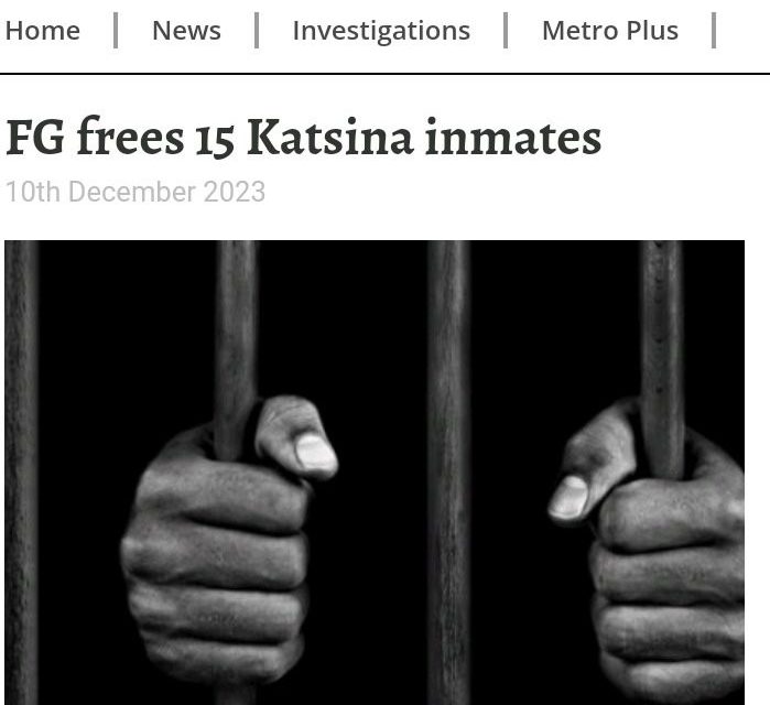 FG Free 15 Katsina Inmates