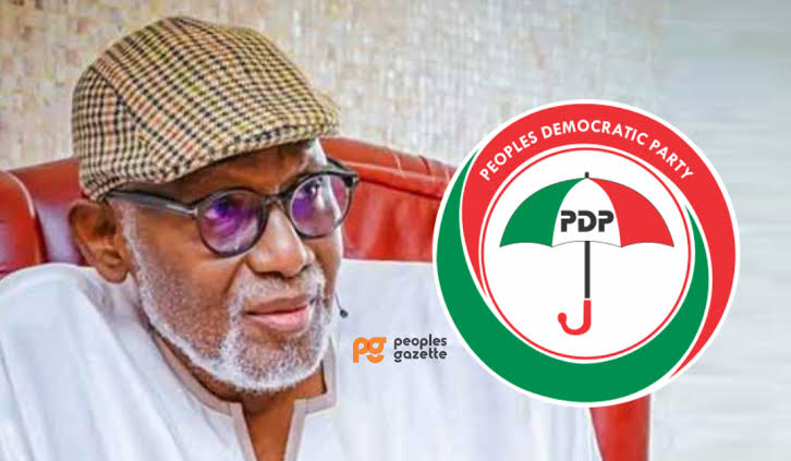 PDP Allege Cabals Running Governor Akeredolu’s Administration, Looting Of Funds