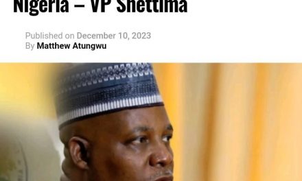 VP Shettima Says Agricultural Revolution Can Curb Insecurity