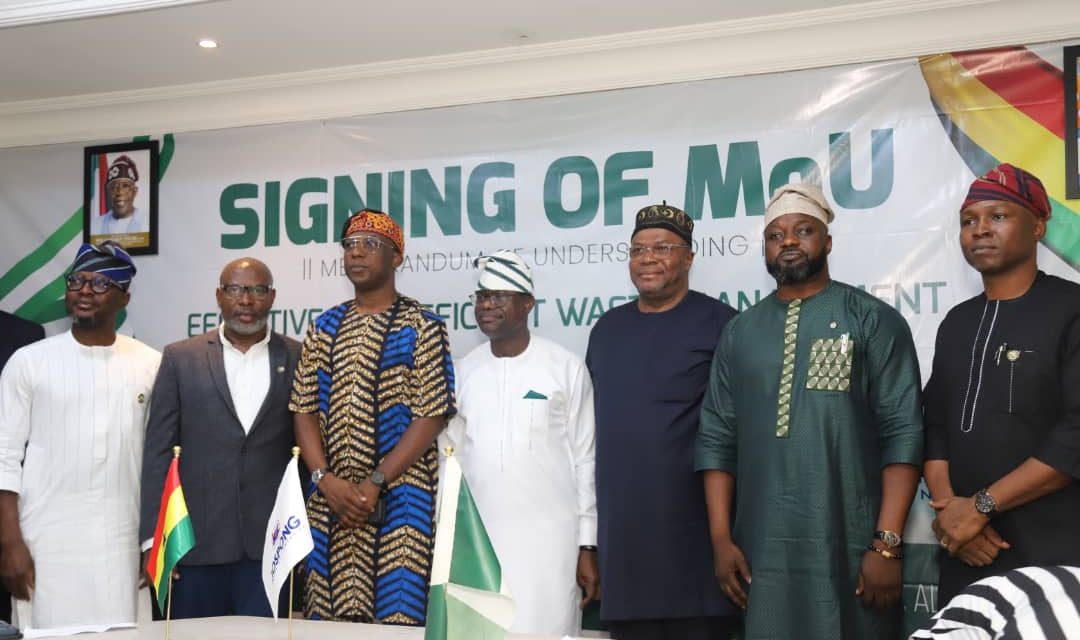 LAGOS, GHANA COY  SIGN MOU ON SOLID AND LIQUID WASTE TREATMENT