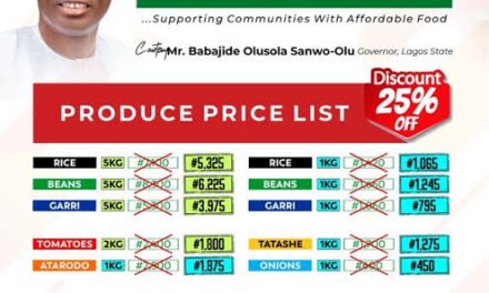 LASG Launches ‘Ounje Eko’ Discounted Food Prices