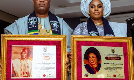 PCRC Decorates Aare Adetola EmmanuelKing And Wife, Yeye Aderonke As Golden Grand National Patron/Matron, Marks 40th Anniversary