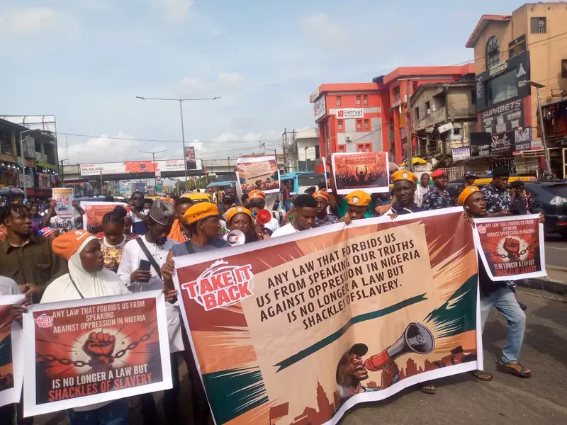 Nationwide Protest: Protesters Defy IGP Warnings, Converge In Lagos, Abuja To Protest Against Cybercrime, State Of Emergency Rule In Rivers