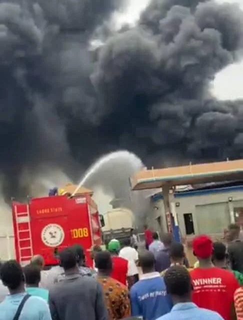 Panic As Explosion Rocks Petrol Station In Lagos