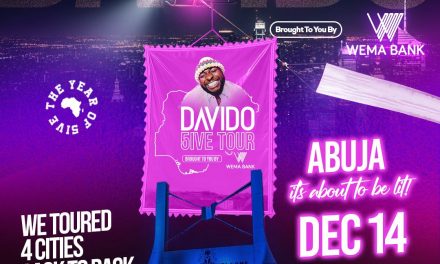 Wema Bank Davido 5ive Tour To Hold In Abuja on December 14